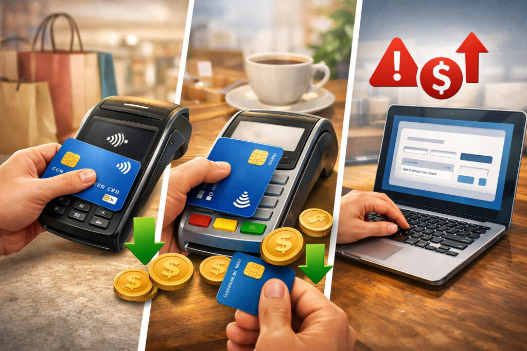 Accept Cards the Cheapest Way: Tap/Chip Beats Keyed Entry