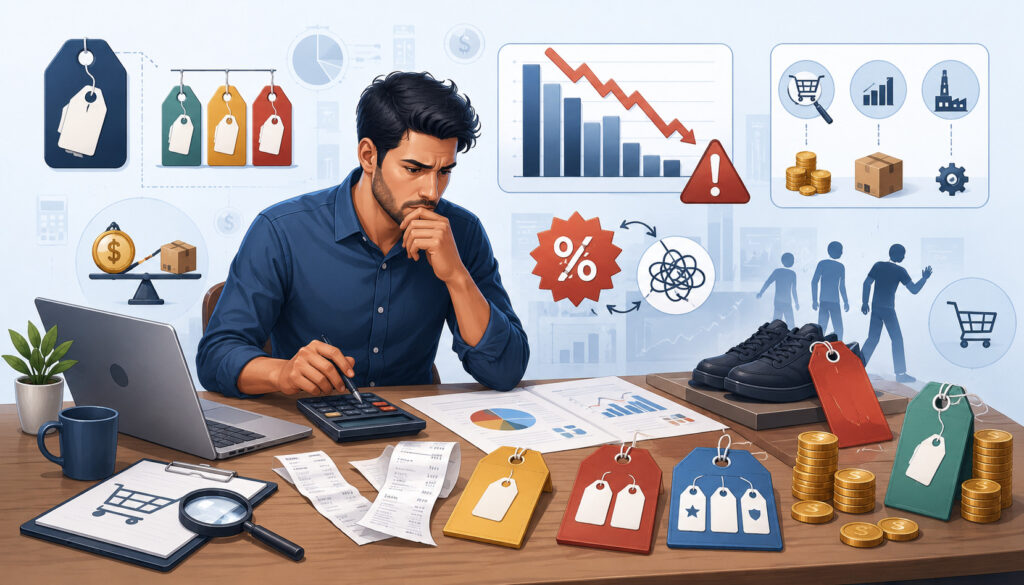 Business pricing mistakes illustration