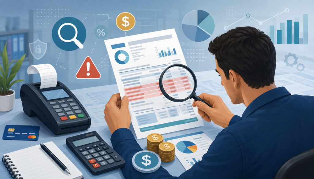 Merchant statement fee review image