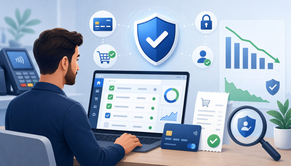 Secure payment chargeback prevention illustration