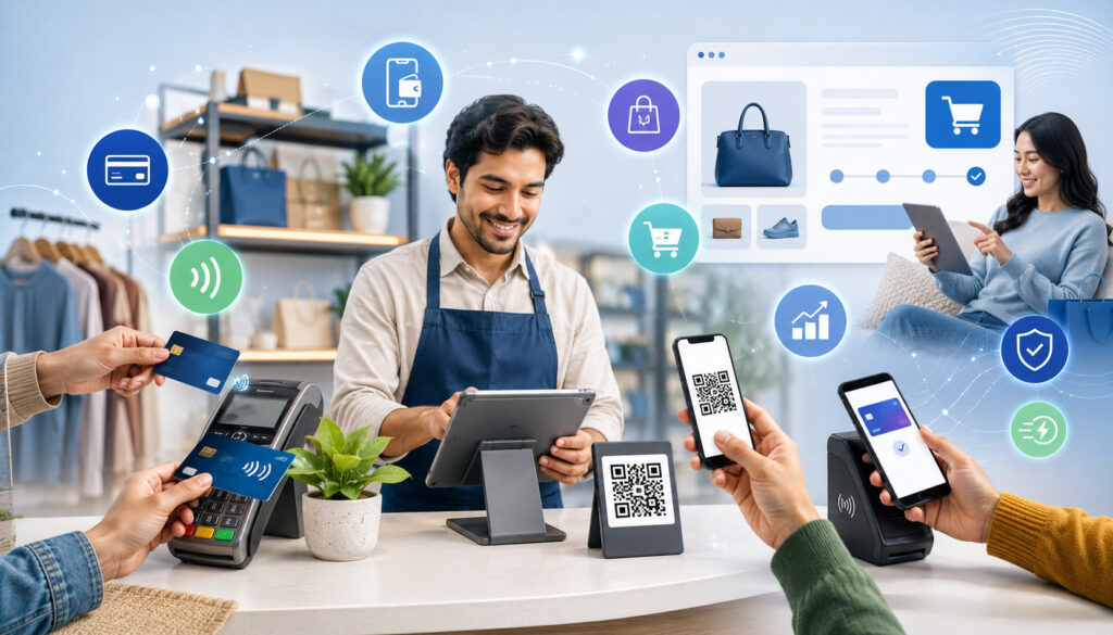 Multi-payment support for merchants illustration