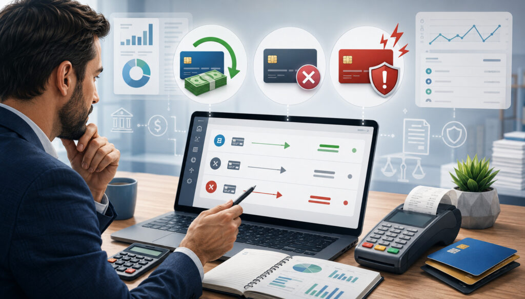 Refunds, voids, and chargebacks illustration