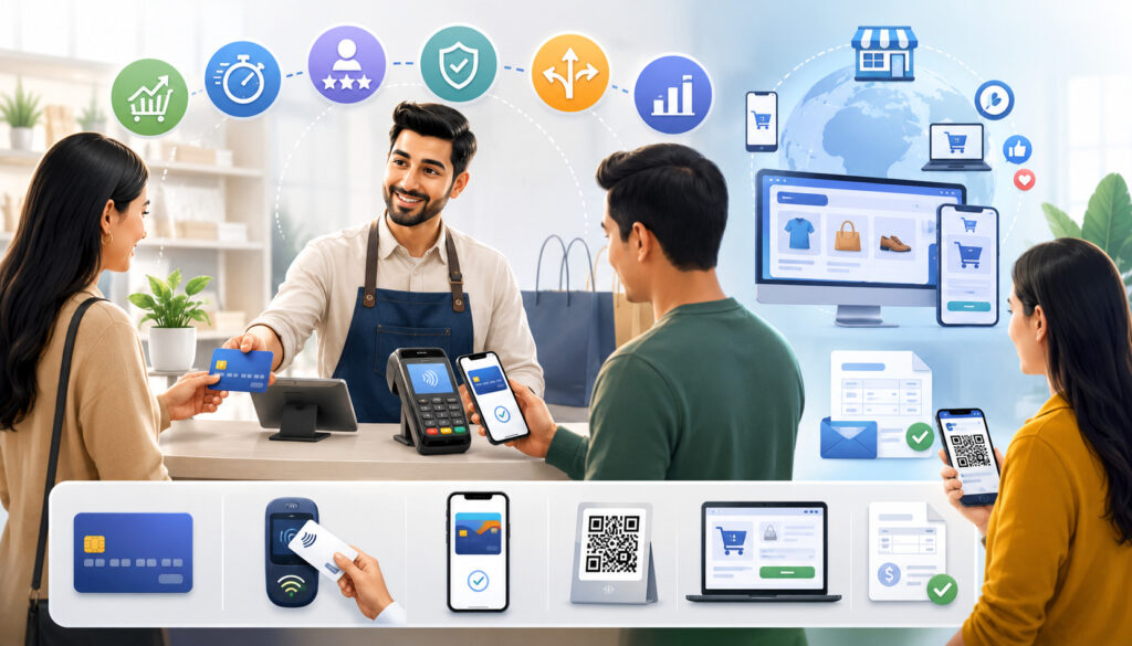 Multi-payment support for merchants illustration